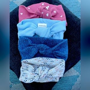 Lot of 4 Spearmint Love Twist Knot/Turban style headbands baby girl